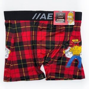 The Simpsons Boxer Briefs Mens Large Underwear Groundskeeper Willie Red Plaid